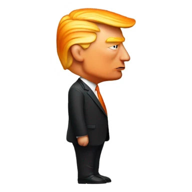 Donald Trump with orange skin, kissing Elon Musk sticker