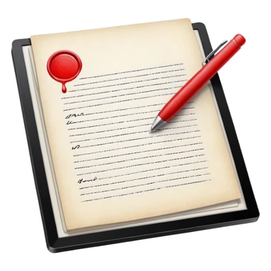 thumbnail picture mac os, white document physical written paper, red wax mark elegant sticker