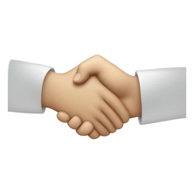 hand shake with pout male face  sticker