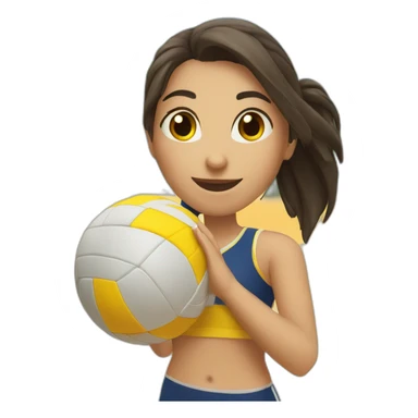 Girl Play volley-ball sticker
