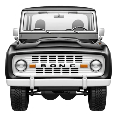 1967 Black and White Ford Bronco sticker