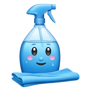 cleaning product and rag sticker