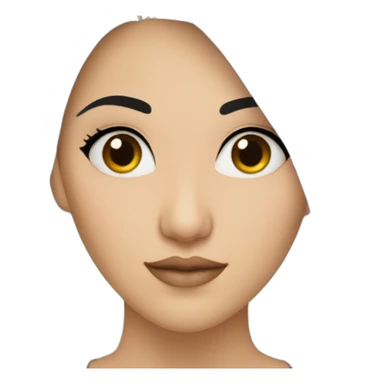 kazakh woman with black hair and eye liner sticker