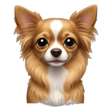 chihuahua longhair brown sticker