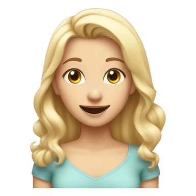 Heart eyed and hot blonde girl  sticker