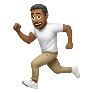 Dad running away from family sticker