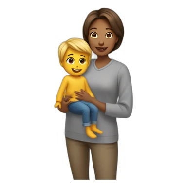 Maman avec son enfant sticker