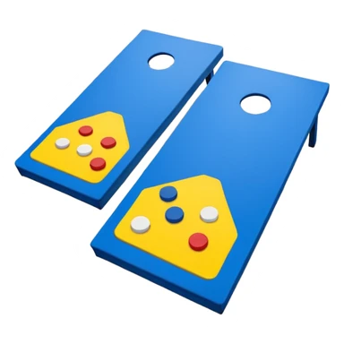Cornhole board blue and yellow  sticker
