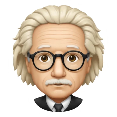 Einstein with black glasses sticker