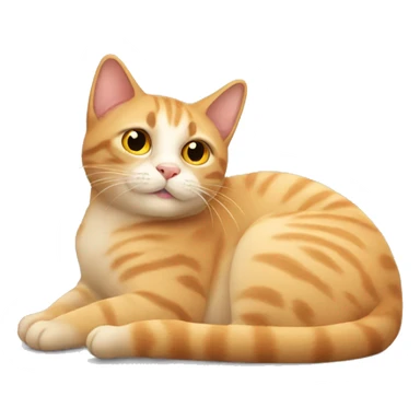 the cat is lying down sticker