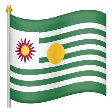 Just do a simple flag I want to put in my bio. Have u seen the panjshir flag do that it’s not in the emojis but make it exactly like the picture don’t add anything else. something on the middle search it up and make it in a shape of flag like the emojis no it’s goes like green on  sticker