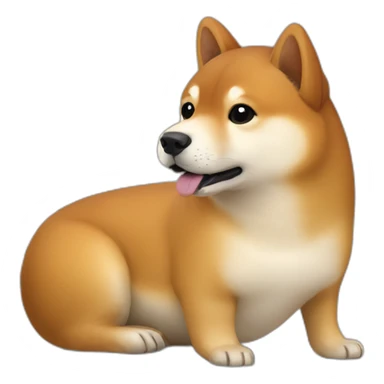 Shiba inu sur le dos d’un capybara sticker