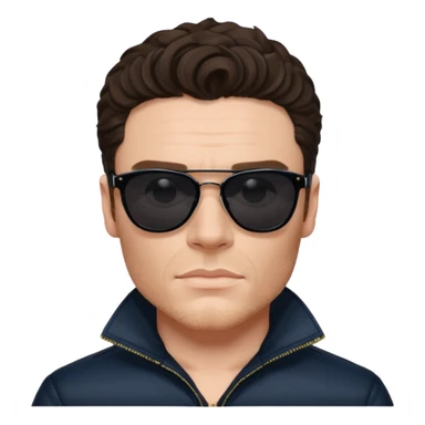 Richard Madden as his character in the Bodyguard TV series, with sunglasses on and an earpiece. sticker