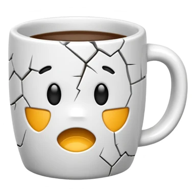 cracked mug no face sticker