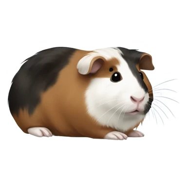 Brown white black guinea pig sticker