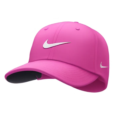 Pink hat with Nike swoosh on the front  sticker