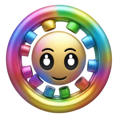 Metal cute Kirby ball driving on 4 car wheels sticker