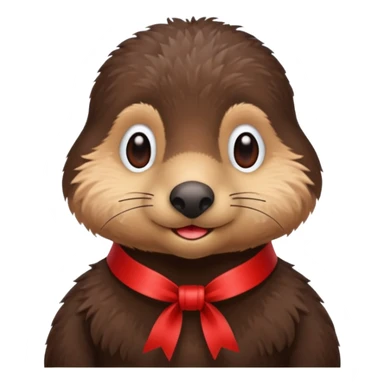 mole with ribbon sticker