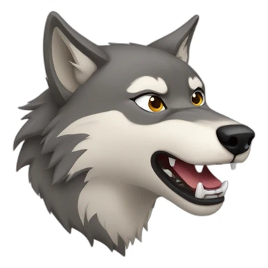 female wolf growling sticker