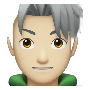 roronoa zoro with black hair sticker