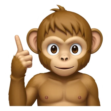 Monkey showing middle finger an saya fuck off in anime style sticker