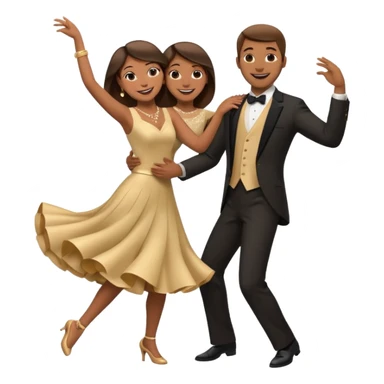 a couple dancing like in lalaland sticker