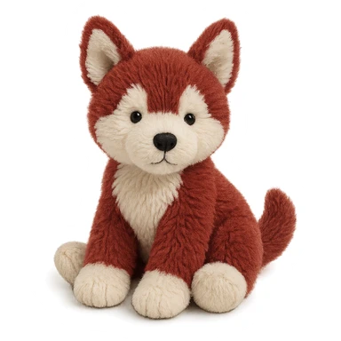jellycat stuffed plush red siberian husky puppy sticker