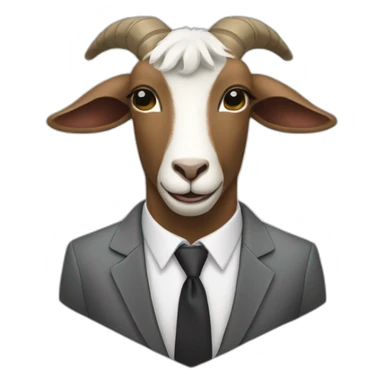 Goat ina suit sticker