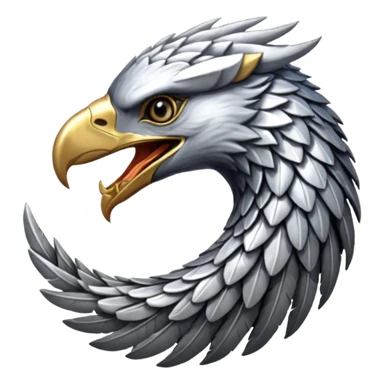 Silver Elder Scrolls Online eagle eating its tail Ouroboro sticker