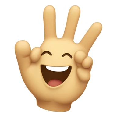 smiling excited face with feet and hands sticker