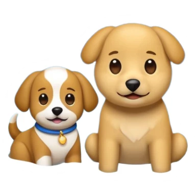 crea un emoji de buenas noches. Pon un texto : Buenas noches Javier y Tobi. Javier es una imagen de profesor y Tobi q sea imagen de un perro sticker