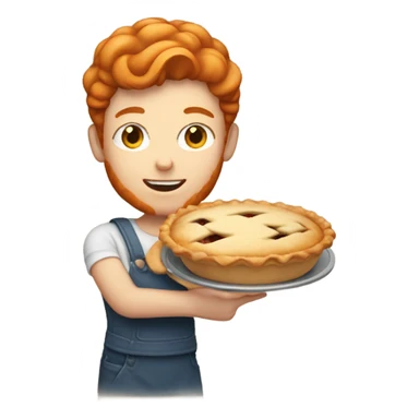 Ginger person with pie sticker