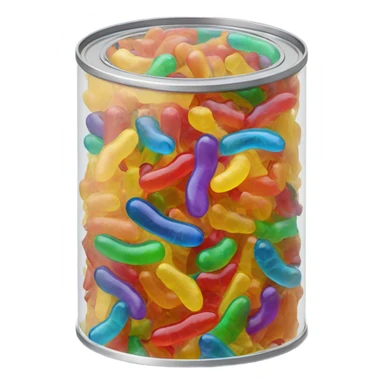 Can of gummy worms sticker