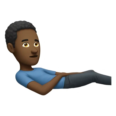 a white person resting on a sofa in the living room sticker