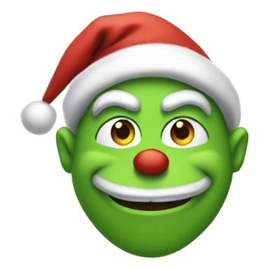 Santa in a grinch costume sticker