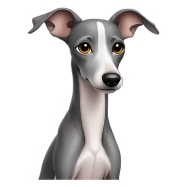 grey italian greyhound sticker