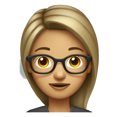 developer nerd girl using a laptop  sticker