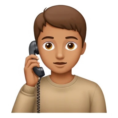 young person on the phone sticker