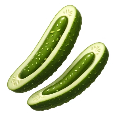 a sliced pickle sticker