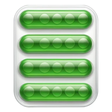 blister pack and green medicines sticker