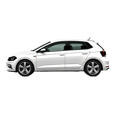 volkswagen polo 2020 r line white from the side full vehicule sticker