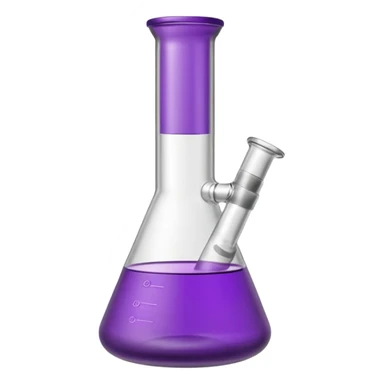 Purple Beaker Shaped Bong  sticker