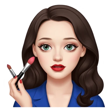 Kat Dennings doing make up sticker