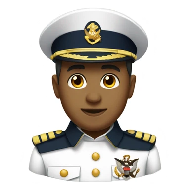 Navy military men Indonesian Navy Full Dress White Uniform, with honey skin sticker