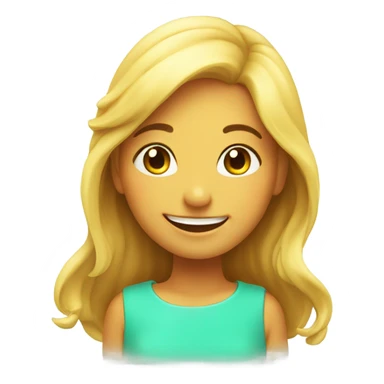 Happy girl with pile of fluor  sticker