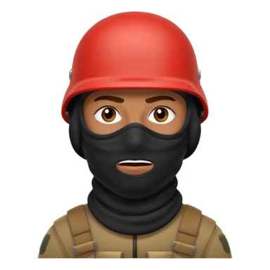 
Iraqi man soldier in helmet and balaclava sticker