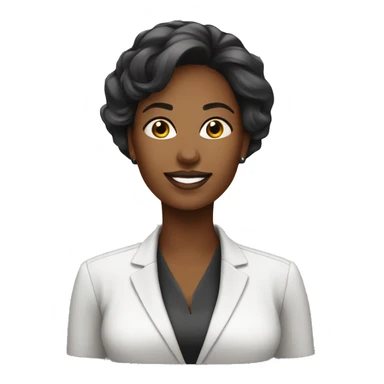black business women transparent background sticker