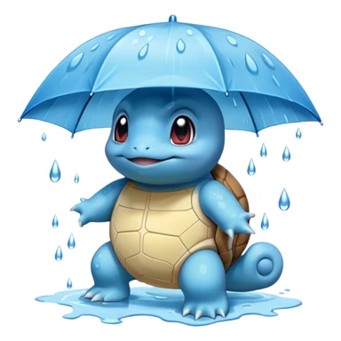 Squirtle in rain sticker