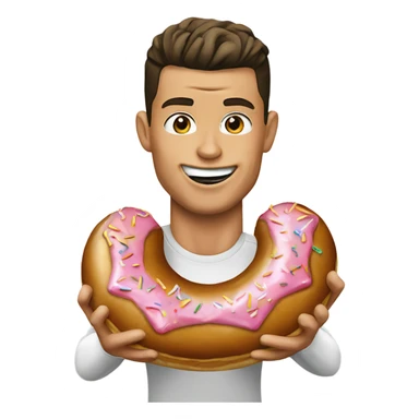 Cristiano ronaldo with donut sticker