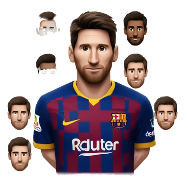 Messi in a barcelona shirt sticker